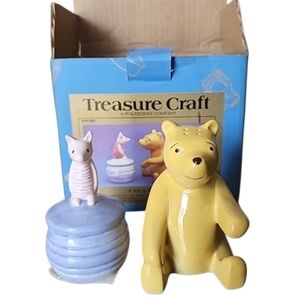 Vintage Treasure Craft Winnie The Pooh Salt And Pepper Shakers Set Of 2